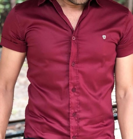 Camisas Tecido Acetinado Slim - Foto 4