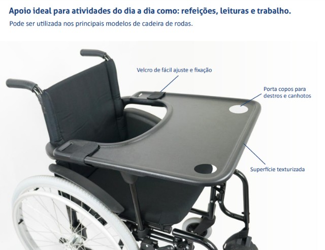 Mesa De Atividades Para Cadeira De Rodas Mobilittà Perfetto - Foto 2