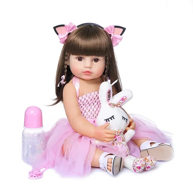 Boneca Bebê Reborn Girafinha Menina 48cm Corpo Silicone - Ri Happy