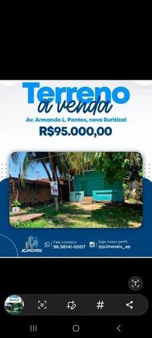 Captação de Terreno a venda na Rua Luisa Picanço, São Lázaro, Macapá, AP