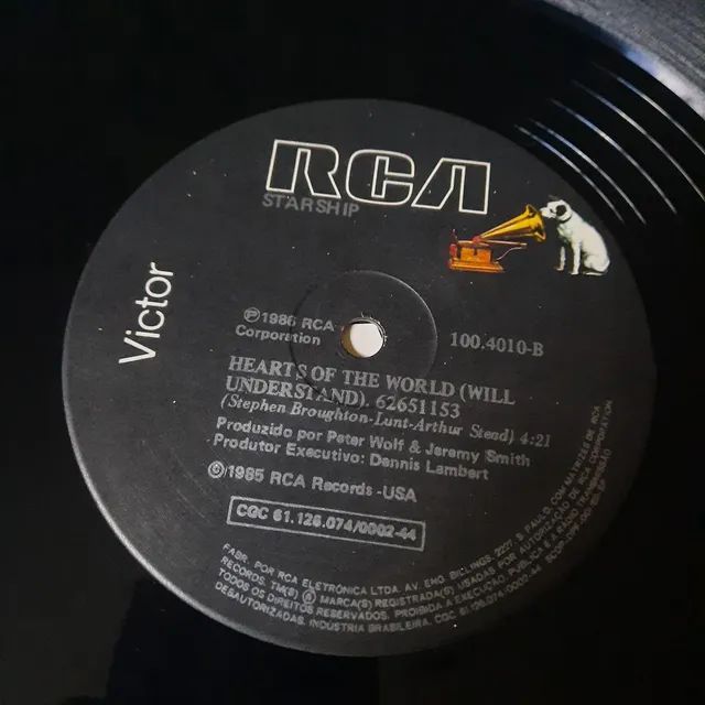 LP/Disco de vinil Starship - Mix Sara/Hearts Of The World (1986, Maxi-Single) - Foto 2