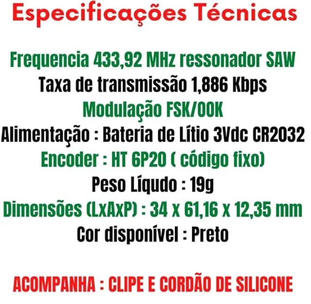 Controle Remoto Intelbras XAC4000 Smart Preto para Alarme & Portão. - Foto 5