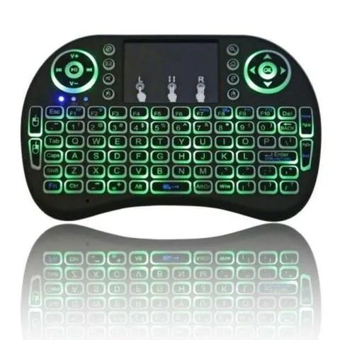  Mini Teclado Wireles Bluetooth Com Luz Pc Smart Tv box - Foto 2