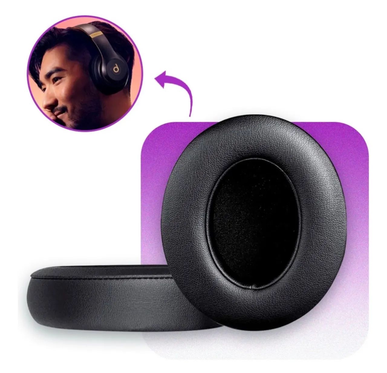 Espuma almofada fone Beats Solo e Studio 2 e 3. - Foto 3