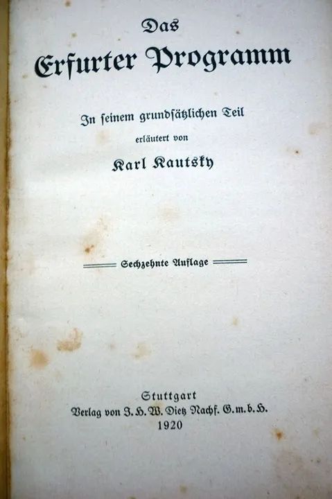 das erfurter programm - karl kautsky (1920) livro antigo capa dura - Foto 4