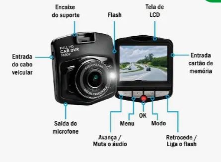 Mini Câmera Veicular De Carro Dvrs Full Hd 1080 Tela lcd z837  - Foto 3
