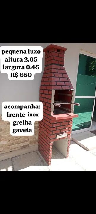 Churrasqueira de alvenaria - Pequena Luxo