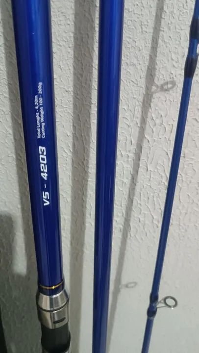 Vara de pesca Verano 4,20m nova - Foto 3