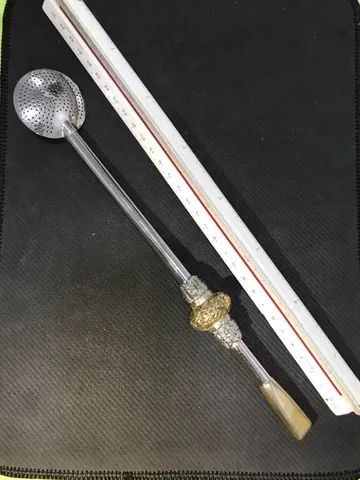 27 cm antique Chimarrão piece plated in silver and gold64295456396546120