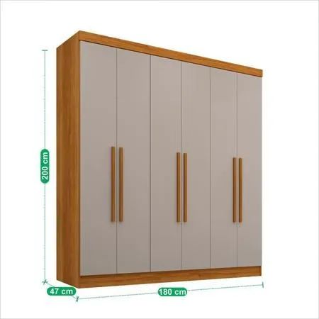 GUARDA ROUPA RECIFE 6 PORTAS - MONTAGEM GRÁTIS - Foto 4
