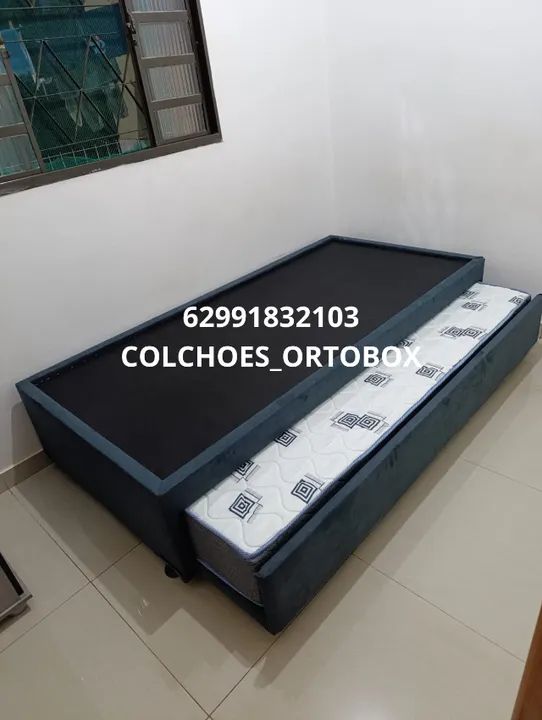 Base Solteiro com auxiliar com colchão solteiro D20 na auxiliar