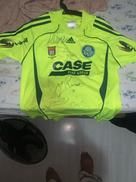 Camiseta Palmeiras autografada