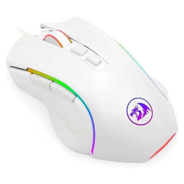 Mouse Gamer Redragon Griffin Lunar White M607W 7.200DPI - WZetta - Foto 3