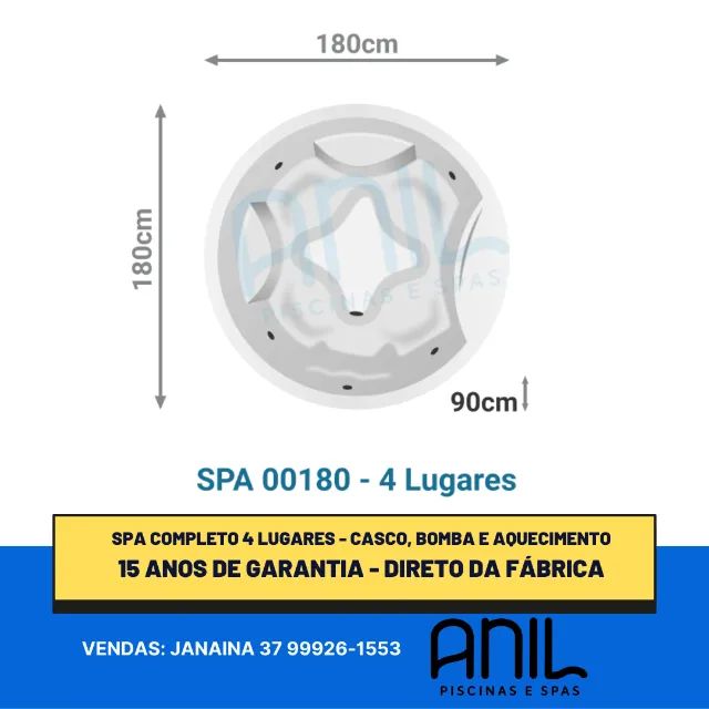JA - Spa pequeno com bomba e aquecimento - Fábrica Anil Piscinas - Foto 2