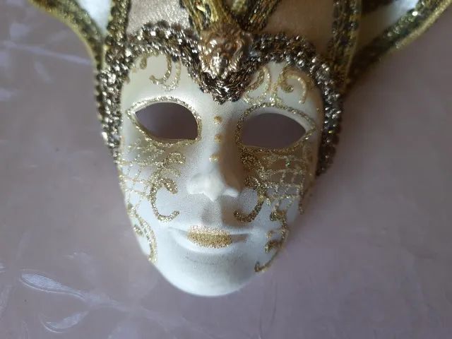 Máscara veneziana com pintura manual / 17cm altura - Foto 4