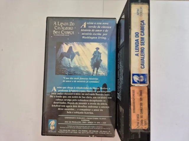 VHS A Lenda do Cavaleiro Sem Cabeça Dublado Original - DVD, Blu