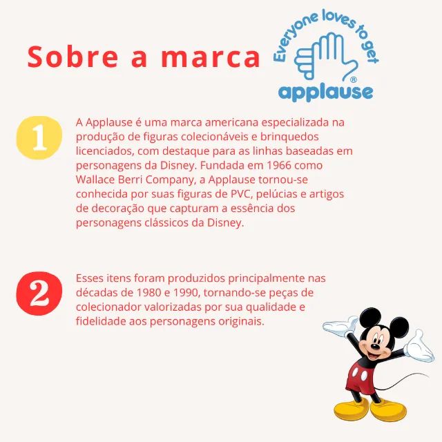 Boneco de pelúcia do Mickey Mouse (Applause) - Foto 4