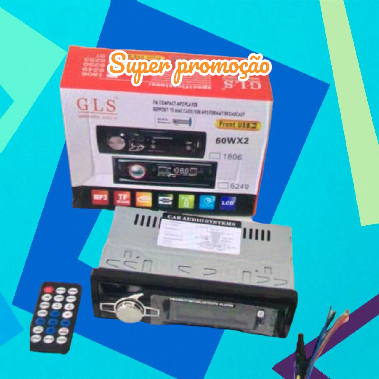 Som Automotivo GLS com USB FM Bluetooth - Promoção!
