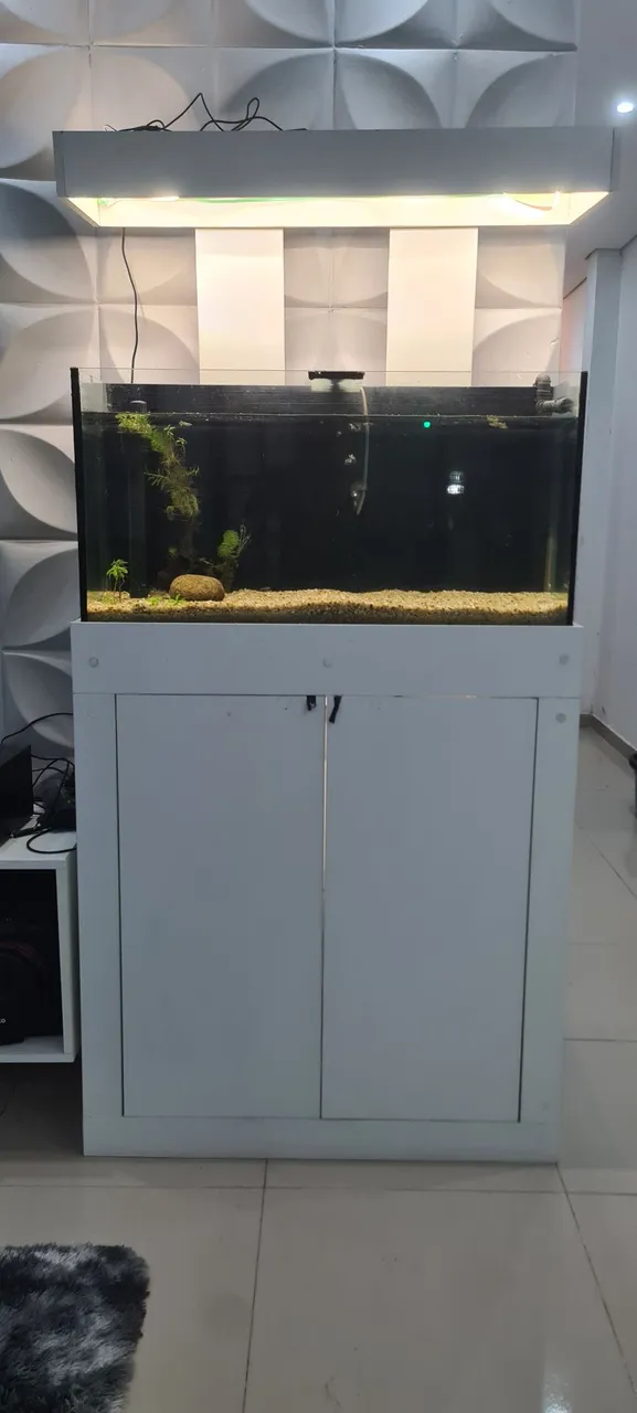 Aquário completo com móvel, led e sump.