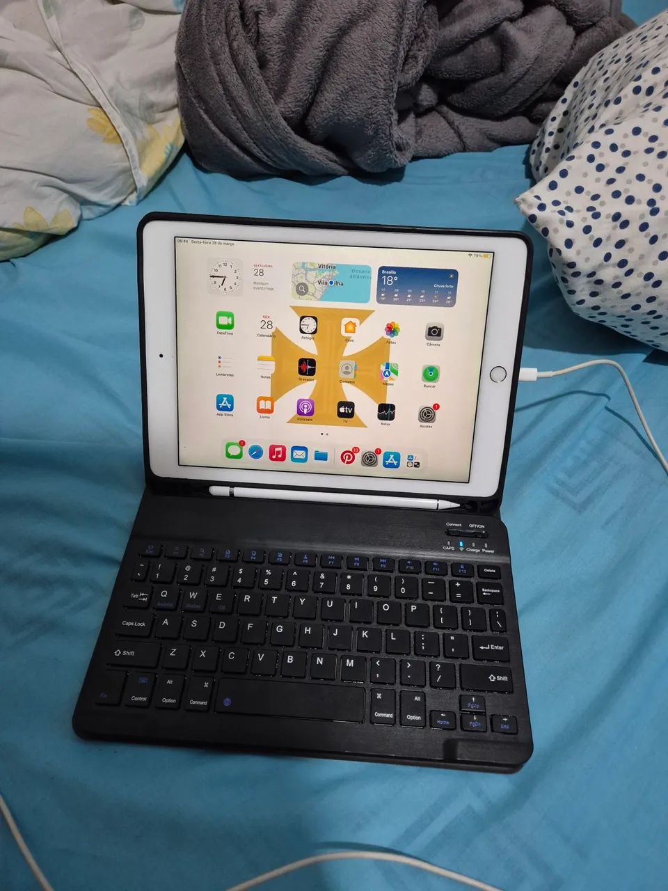 iPad air 2 com teclado e caneta - Foto 3