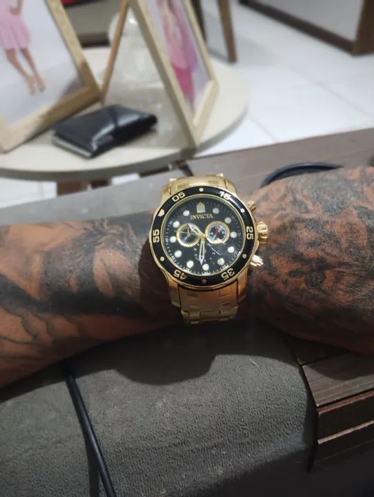 Relógio Invicta Masculino Dourado