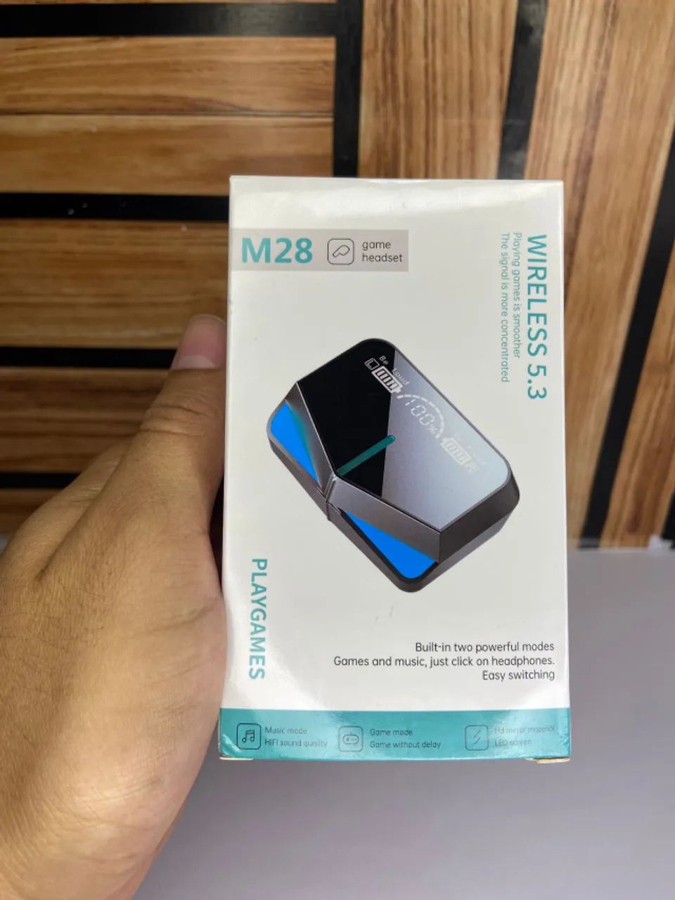 Fone de ouvido Bluetooth 5.3 Wireless M28 - Foto 2