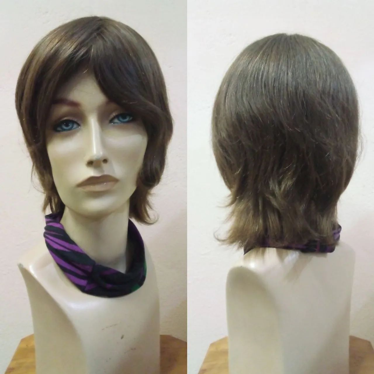 Peruca natural de cabelo humano brasileiro do sul 