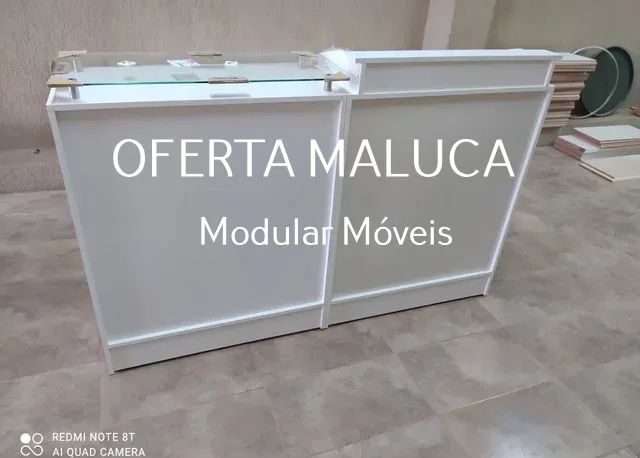 BALCÃO CAIXA BALCÃO VITRINE COM TAMPO DE VIDRO