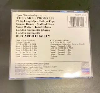 Stravinsky TheRake's Progress 2 CDs -Made in Germany - Foto 4