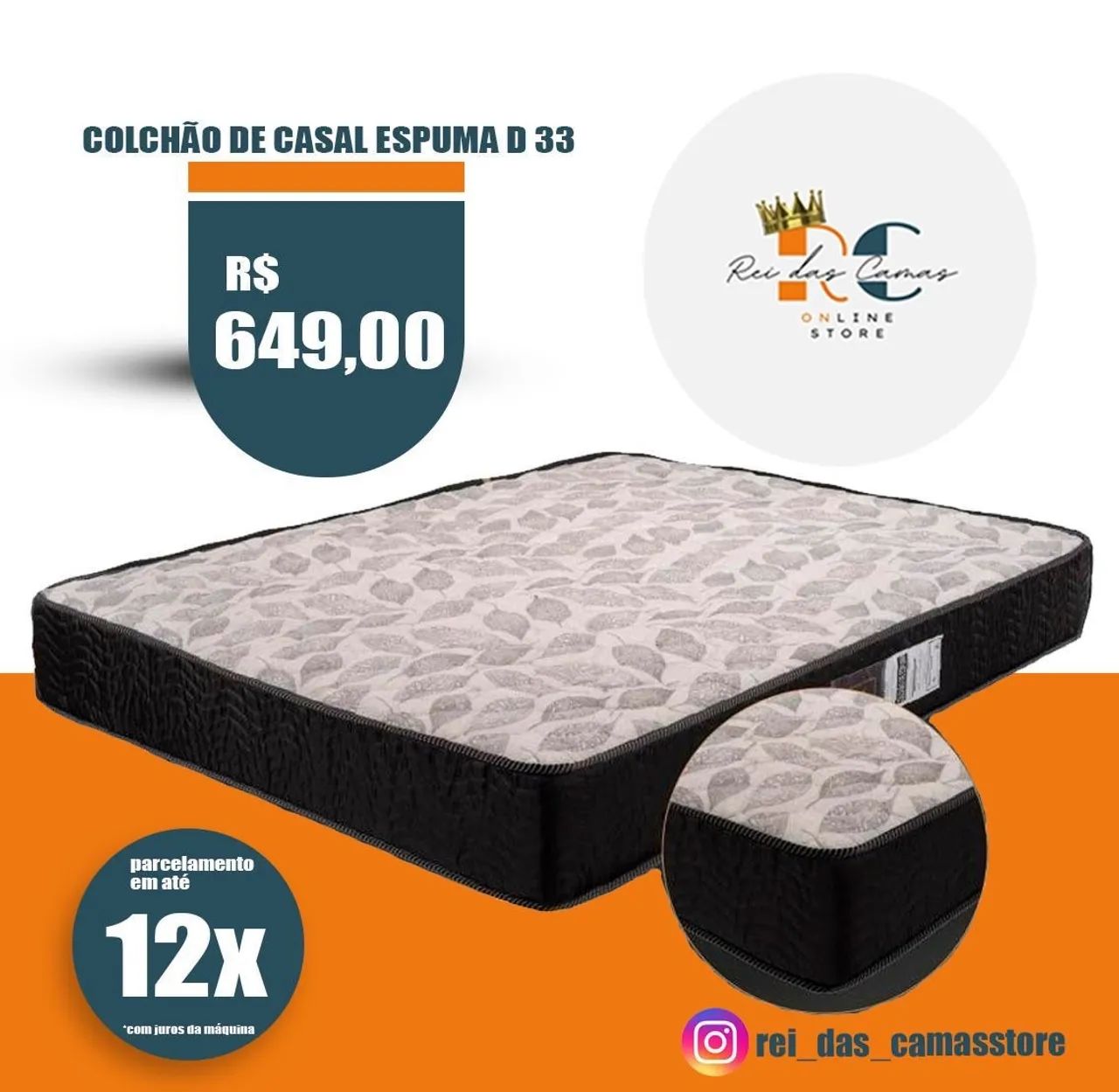 Colchão de Casal Espuma D33 - Frete grátis  - Foto 3