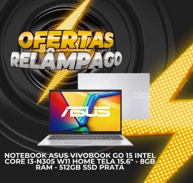 Notebook Asus VivoBook Go | Core I3 | 512GB SSD | Lacrado 