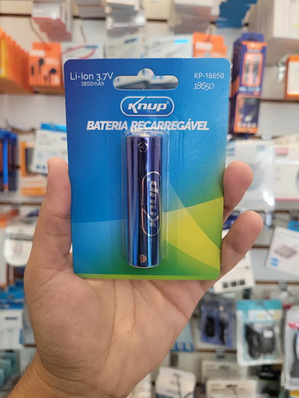 BATERIA recarregável 3.7V 3800MHA KP-18650 knup