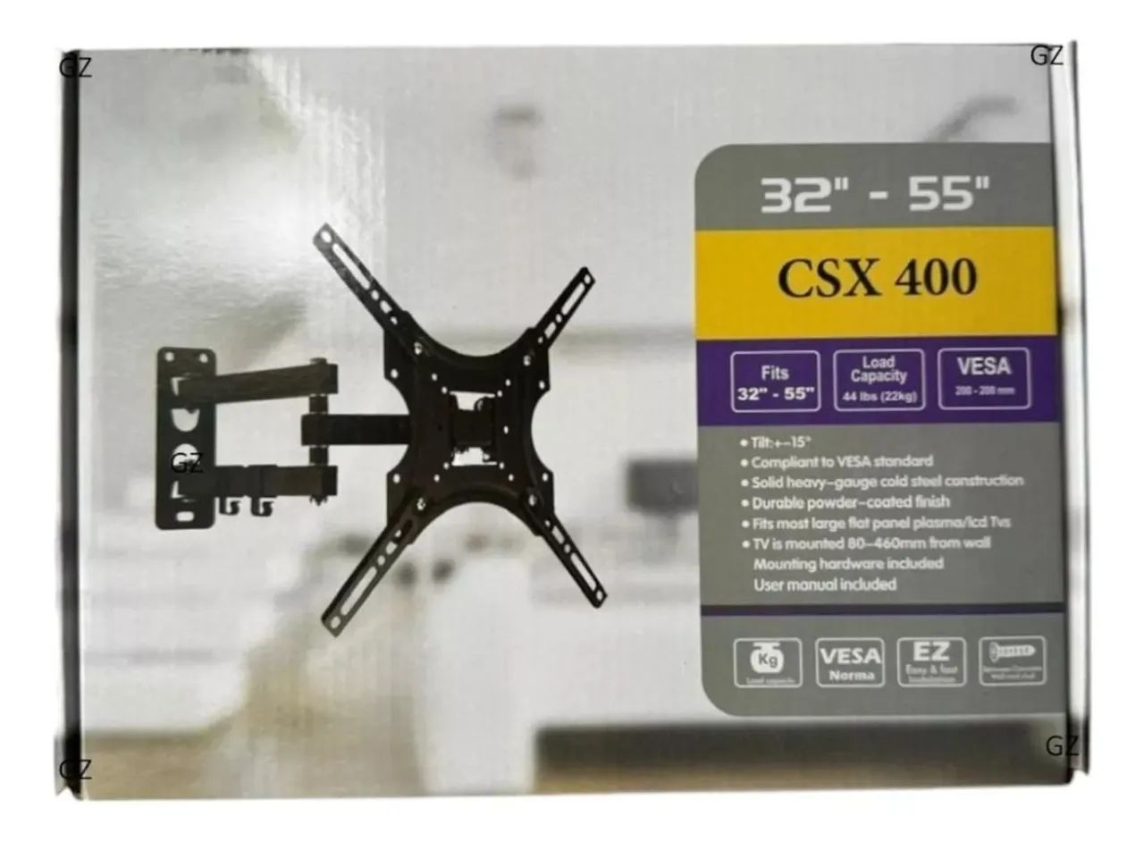 Suporte Articulado Parede TV Monitor 32 A 55 Polegadas Preto - Foto 5