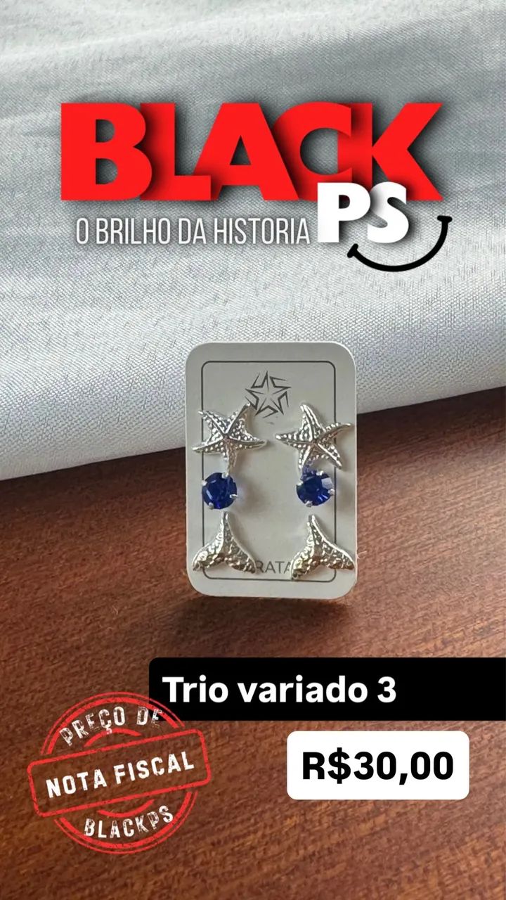 Trio de Brincos Variados | Prata 925 - Foto 3