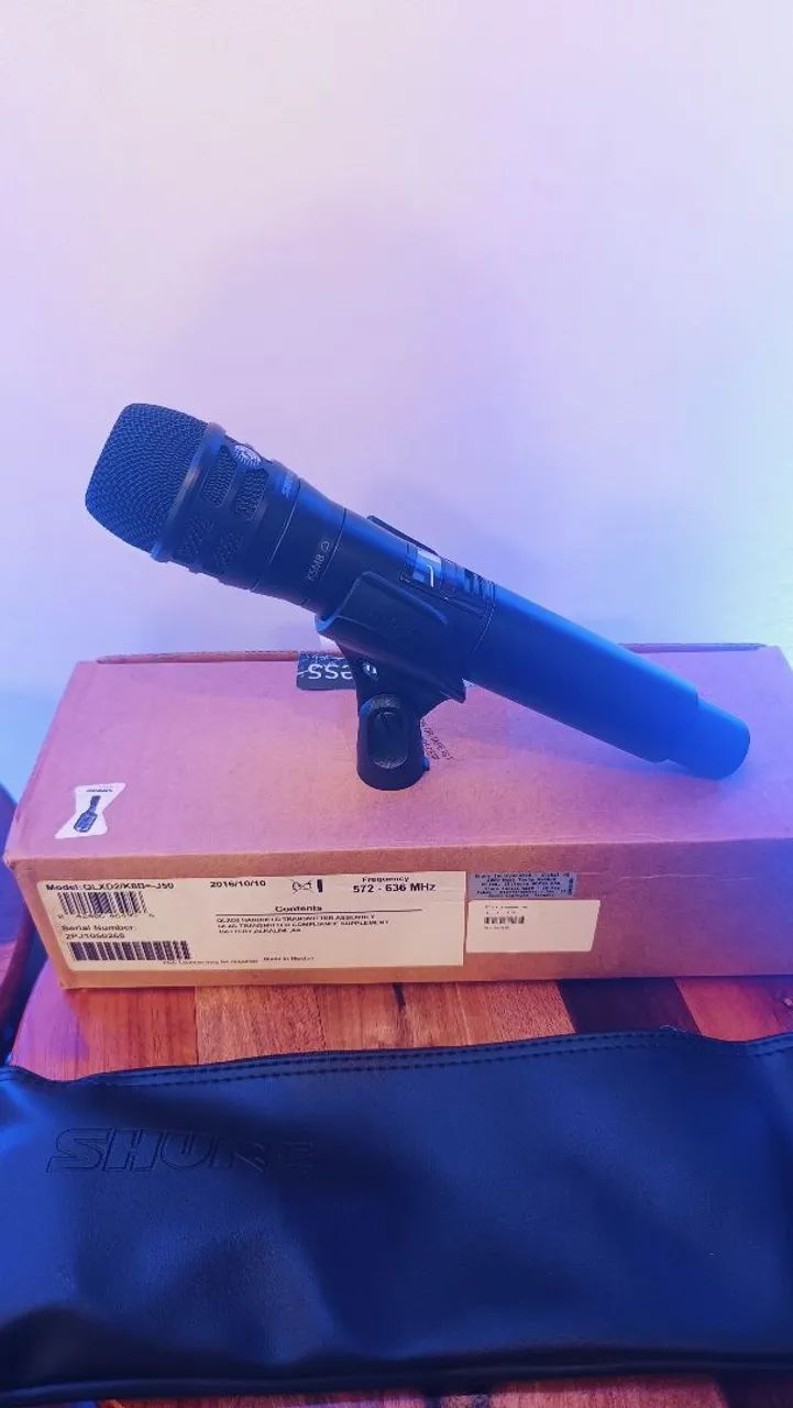 Microfone Sem Fio Bastão QLXD2 / K8 Cápsula Premium KSM8 - SHURE J50 