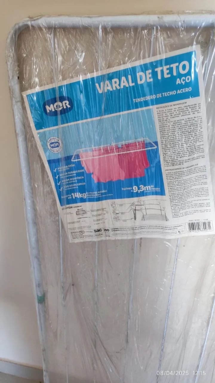 VARAL ROUPA TETO PRODUTO NOVO - Foto 2