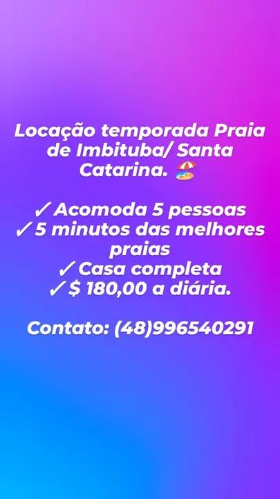 Casa Temporada em Praia Linda