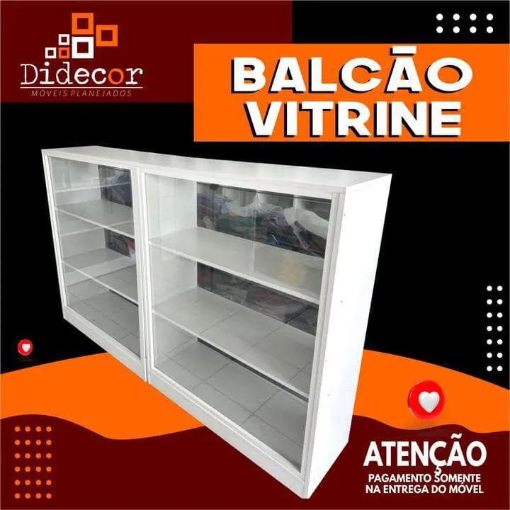 Balcão Vitrine Branco  1.150$