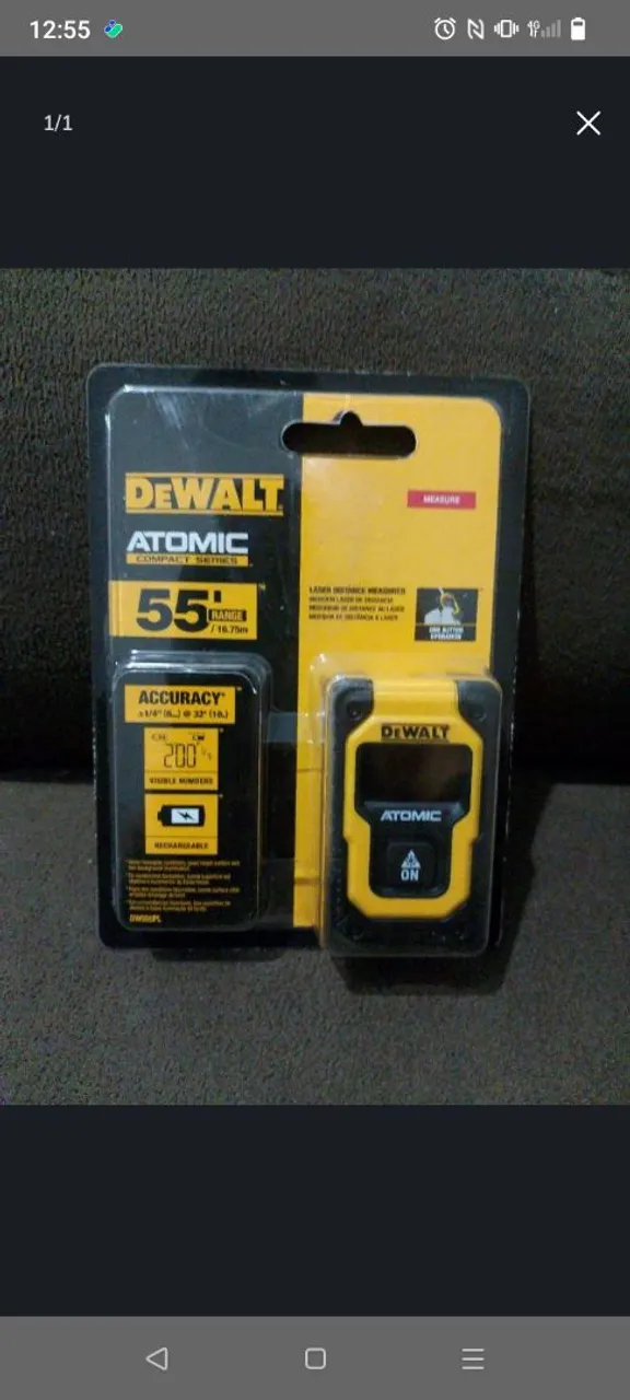 Medidor de Distância a Laser Dewalt Atomic 55 pés