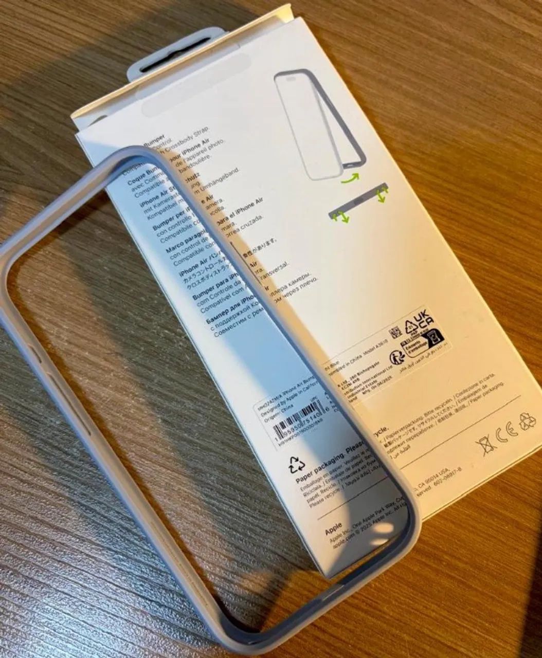 Bumper para iPhone Air, azul-claro, novo, sem uso - Foto 3