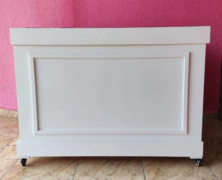 Carrinho para eventos em Madeira Branco - Novo