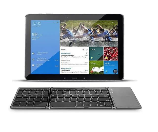 MINI TECLADO PORTATIL BLUETOOTH C MOUSE PAD DOBRAVEL B033 Windows Android iOS  - Foto 4