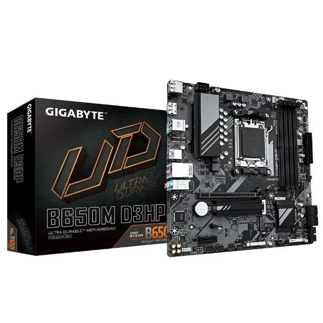 Placa Mãe Gigabyte B650M, D3HP, AM5, DDR5, Nova, Lacrada 
