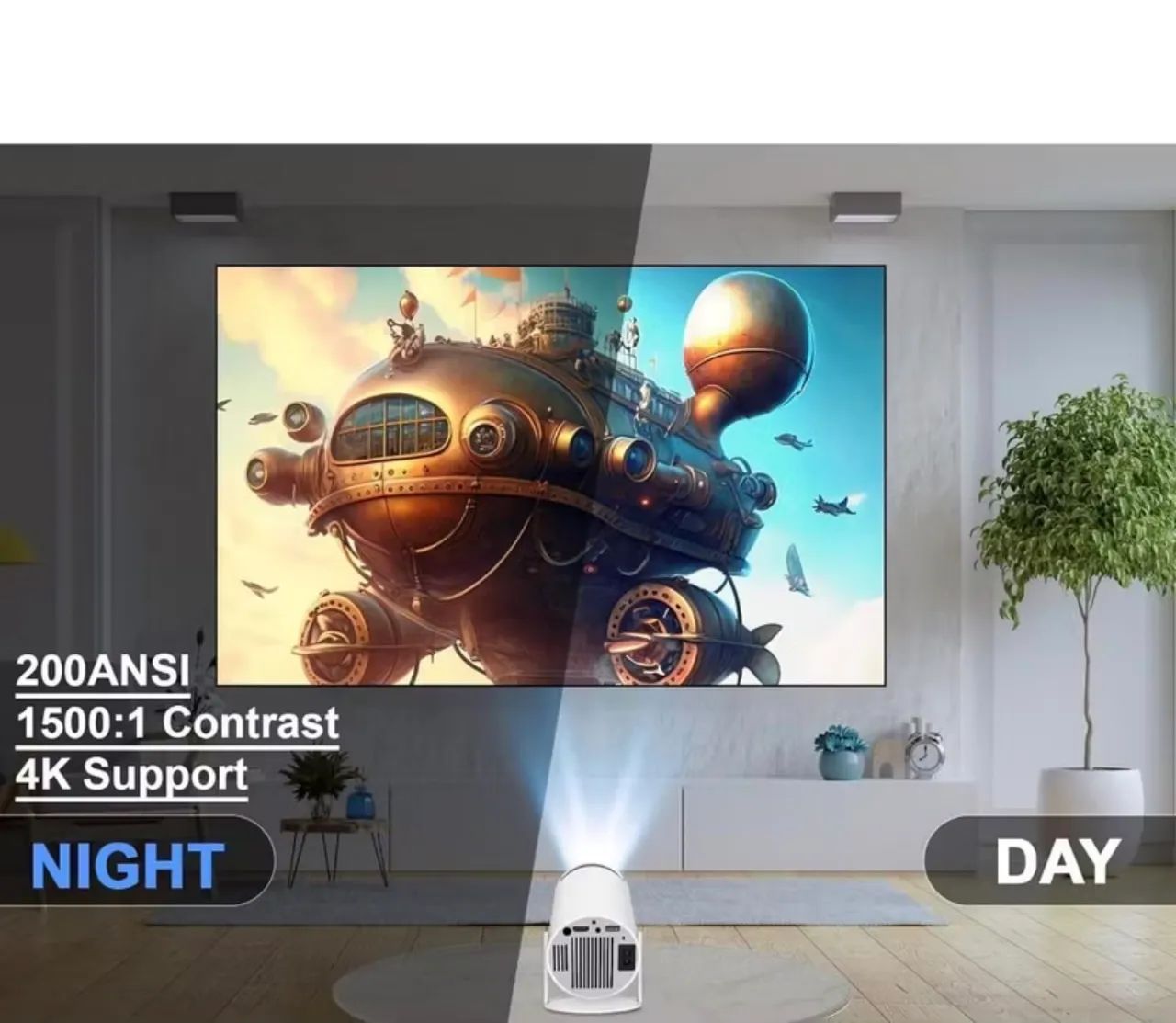 4k Megacubic HY300 Projector with Android64297492950145122