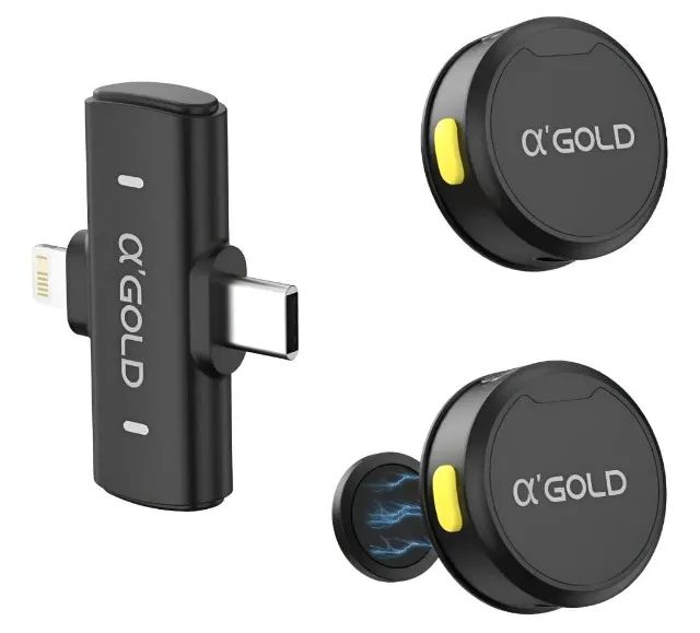 Microfone de Lapela Sem Fio Bluetooth Kit 2 Microfonones Abafamento de Ruído Até 10 Horas  - Foto 5