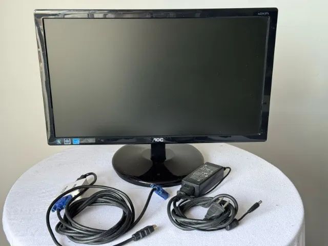 Monitor LED AOC 20 Polegadas + CABOS + CONVERSOR VGA/HDMI - Foto 6
