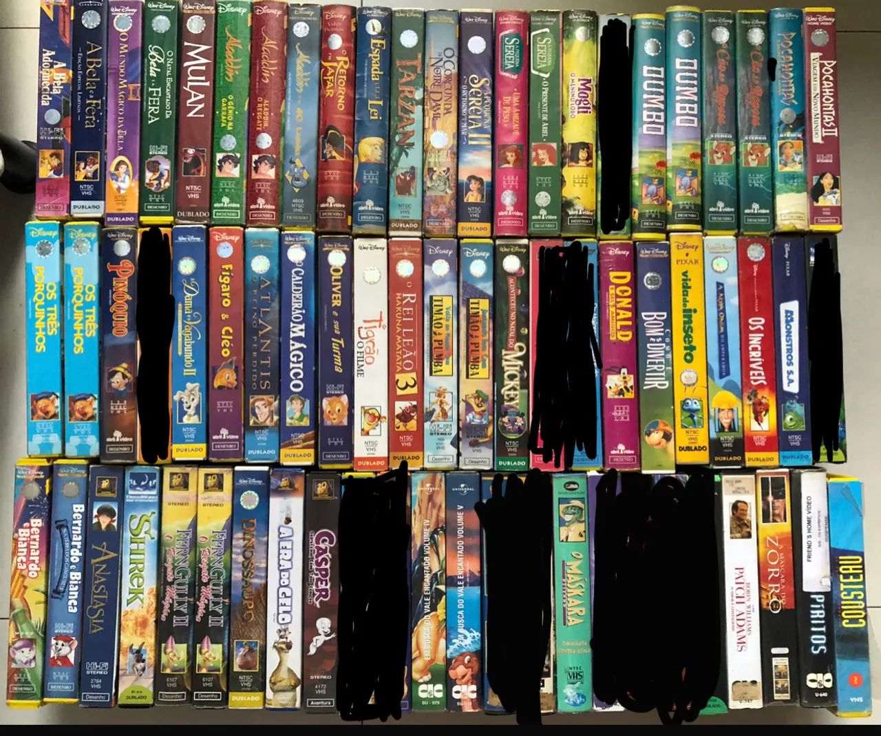 Fitas VHS cassete Disney Desenhos Infantis originais
