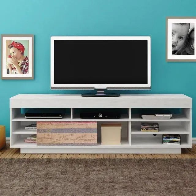 Promoção de Rack Treviso Branco com detalhes - Foto 2