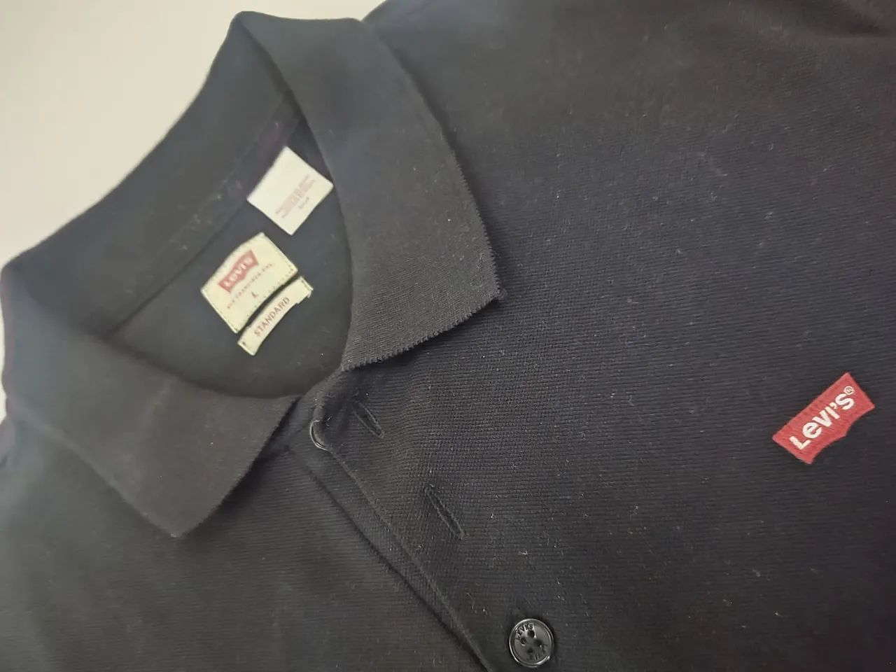Polo Levi's Masculina Preta - Foto 3