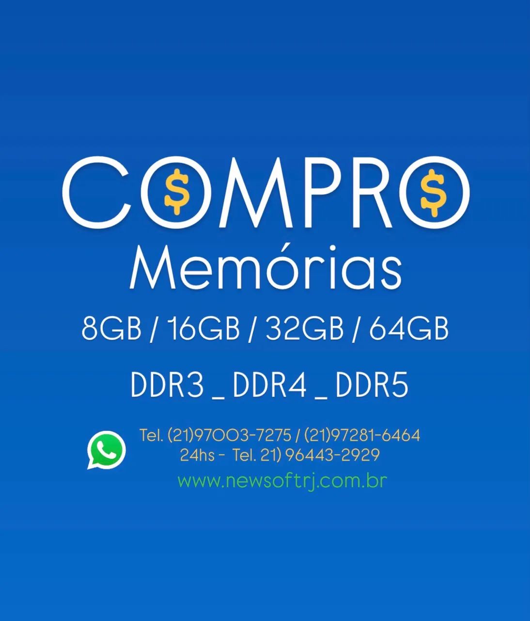Memórias DDR3 DDR4 DDR5